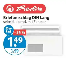V Markt Berlitz Briefumschlag DIN Lang selbstklebend, mit Fenster Angebot