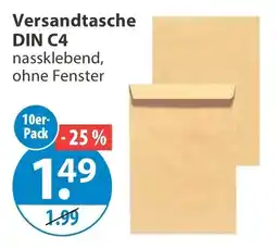 V Markt Versandtasche DIN C4 nassklebend, ohne Fenster Angebot