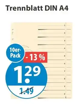 V Markt Trennblatt DIN A4 Angebot