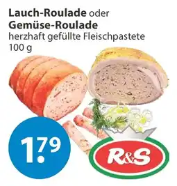 V Markt Lauch-Roulade oder Gemüse-Roulade herzhaft gefüllte Fleischpastete Angebot