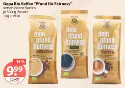 V Markt Gepa Bio Kaffee "Pfund für Fairness" Angebot