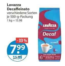 V Markt Lavazza Decaffeinato Angebot