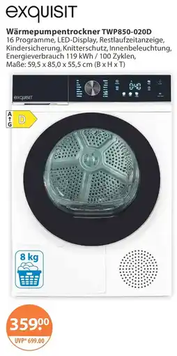 V Markt Wärmepumpentrockner TWP850-020D Angebot