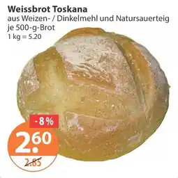 V Markt Weissbrot Toskana Angebot