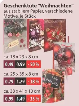 V Markt Geschenktüte "Weihnachten" Angebot