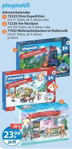 V Markt playmobil Adventskalender Angebot