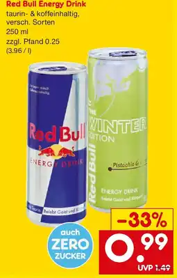 Netto Getränke Discount Red Bull Energy Drink Angebot