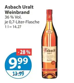 V Markt Asbach Uralt Weinbrand Angebot