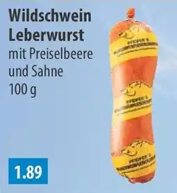 V Markt Wildschwein Leberwurst mit Preiselbeere und Sahne Angebot
