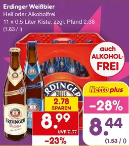 Netto Getränke Discount Erdinger Weißbier Angebot