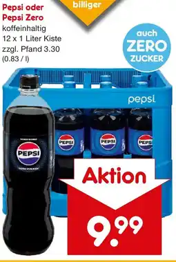 Netto Getränke Discount Pepsi oder Pepsi Zero Angebot