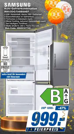 expert Techno Land SAMSUNG Kühl-Gefrierkombination RB53DG706BS9EF Angebot