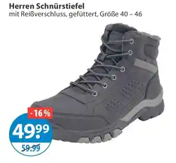 V Markt Herren Schnürstiefel Angebot