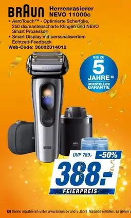expert Techno Land BRAUN Herrenrasierer NEVO 11000c Angebot