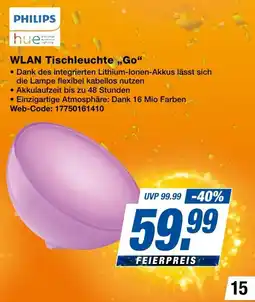 expert Techno Land PHILIPS hue WLAN Tischleuchte „Go“ Angebot