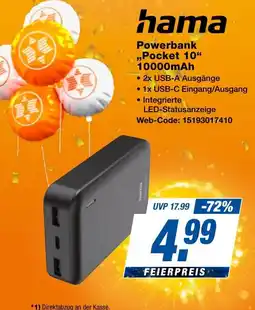 expert Techno Land hama Powerbank "Pocket 10" Angebot