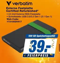 expert Techno Land Verbatim Externe Festplatte Angebot