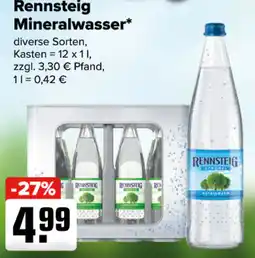 Logo Getränkemarkt Rennsteig Mineralwasser* Angebot