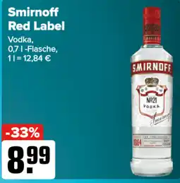 Logo Getränkemarkt Smirnoff Red Label Vodka Angebot