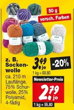 Repo Markt grinl Sockenwolle Angebot