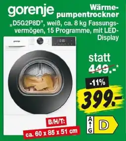 Repo Markt gorenje Wärme-pumpentrockner Angebot