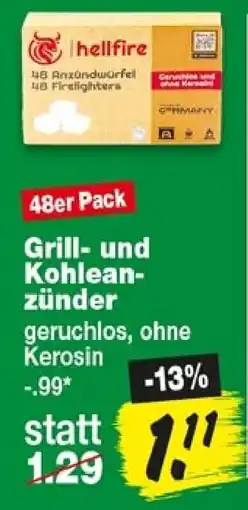 Repo Markt hellfire Grill- und Kohleanzünder Angebot