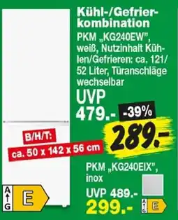 Repo Markt PKM Kühl-/Gefrierkombination Angebot
