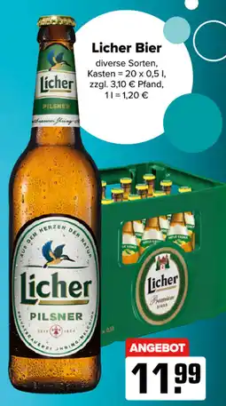 Logo Getränkemarkt Licher Bier Angebot