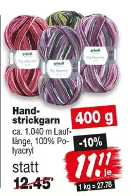 Repo Markt grässl Big Mamma Hand-strickgarn Angebot