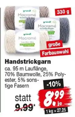 Repo Markt gründl Macramé Handstrickgarn Angebot