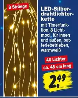 Repo Markt LED-Silberdrahtlichterkette Angebot