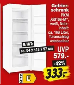 Repo Markt Gefrierschrank PKM Angebot