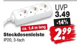 Repo Markt Steckdosenleiste IP20, 3-fach Angebot