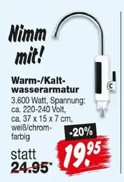 Repo Markt Warm-/Kalt-wasserarmatur Angebot