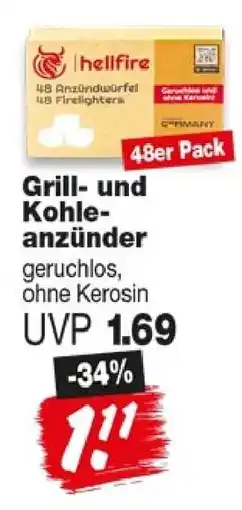 Repo Markt hellfire Grill- und Kohleanzünder Angebot