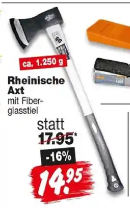 Repo Markt Rheinische Axt mit Fiber-glasstiel Angebot