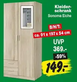 Repo Markt Kleiderschrank Sonoma Eiche Angebot