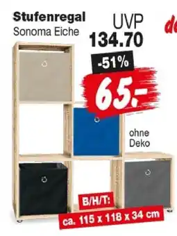 Repo Markt Stufenregal Sonoma Eiche Angebot