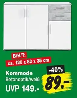 Repo Markt Kommode Betonoptik/weiß Angebot