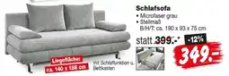Repo Markt Schlafsofa Microfaser grau Angebot