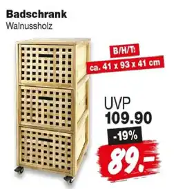 Repo Markt Badschrank Walnuss Holz Angebot