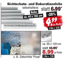 Repo Markt Sichtschutz- und Dekorationsfolie selbsthaftend Angebot