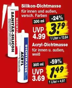 Repo Markt SANITÄR-SILICON Silikon-Dichtmasse Angebot