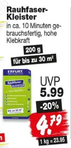 Repo Markt Rauhfaser-Kleister ERFURT Angebot