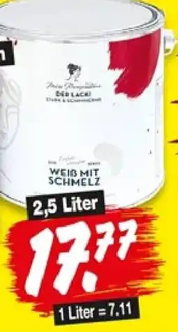 Repo Markt Bauhaus Farbe Weiß mit Schmelz Angebot