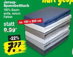 Repo Markt Jersey-Spannbetttuch Angebot