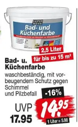 Repo Markt SUPER NOVA Bad- und Küchenfarbe Angebot
