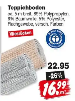 Repo Markt Teppichboden Vliesrücken Angebot