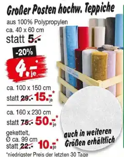 Repo Markt Großer Posten hochw. Teppiche Angebot