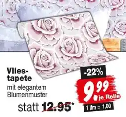 Repo Markt Vliestapete mit elegantem Blumenmuster Angebot